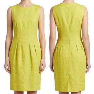 Lafayette 148 New York Yellow Midi Dress